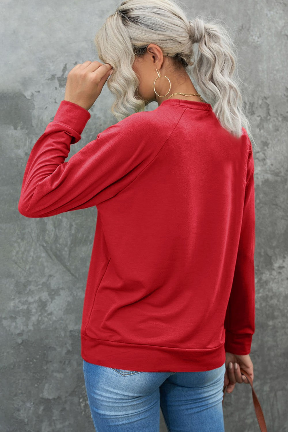 Round Neck Long Sleeve Sweatshirt