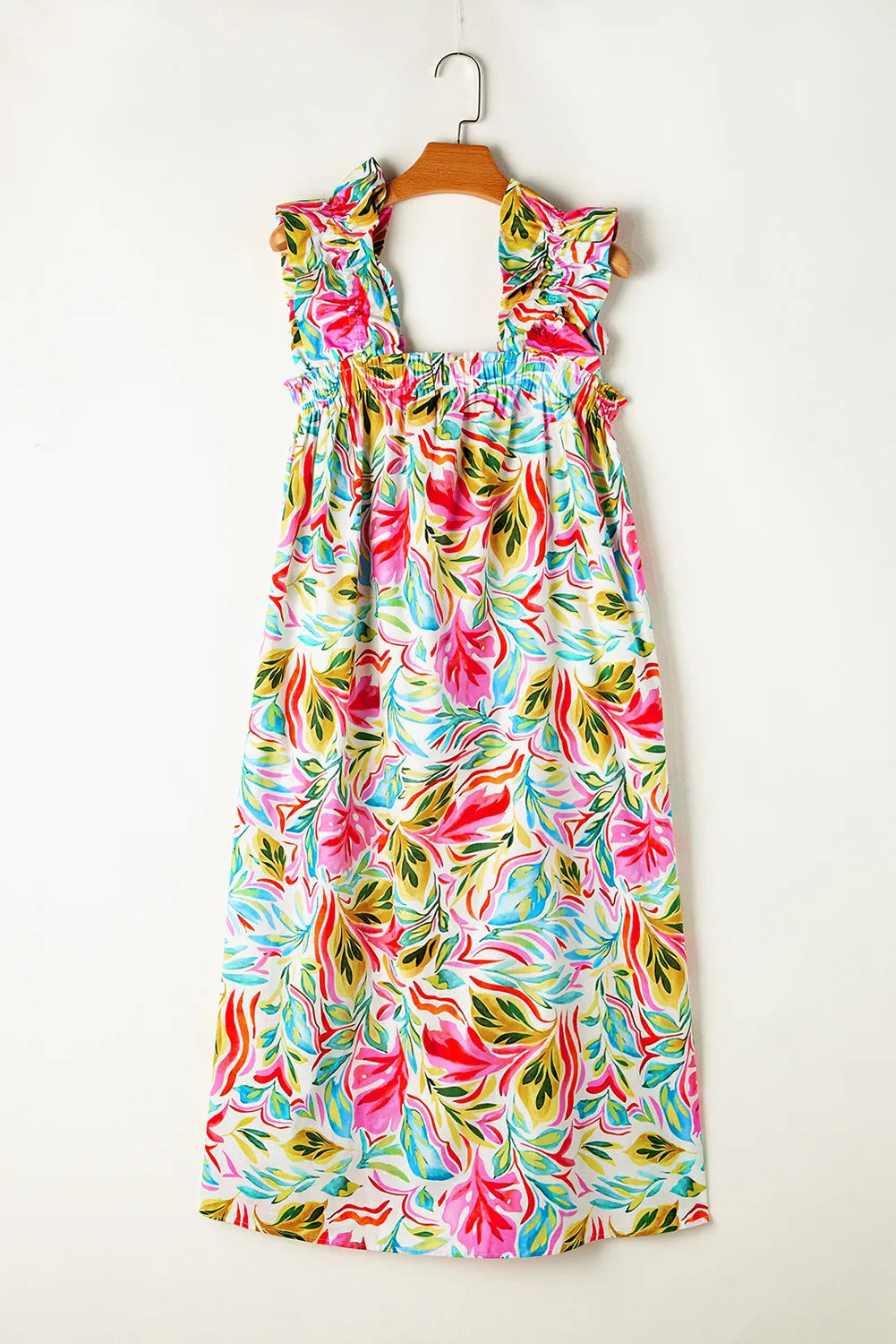 Ruffled Printed Sleeveless Dress