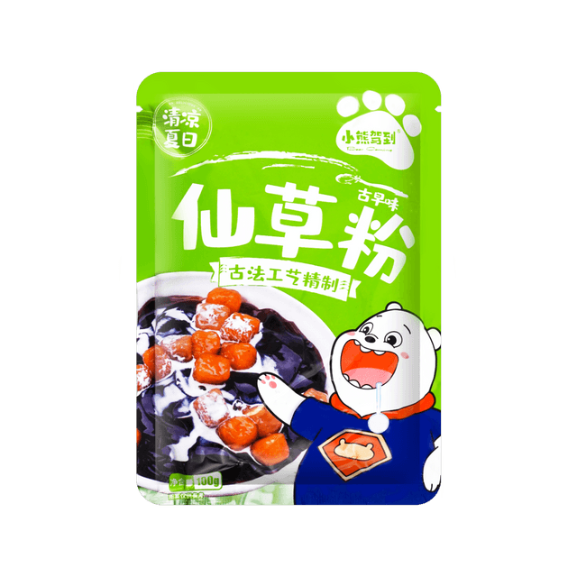 BEAR COMING Grass Jelly Powder, 3.53 oz