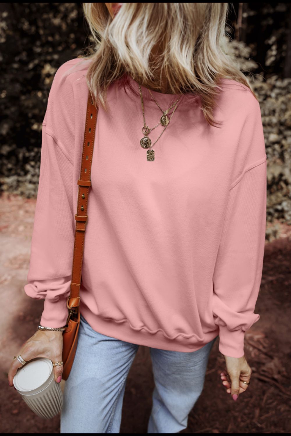 Round Neck Long Sleeve Sweatshirt