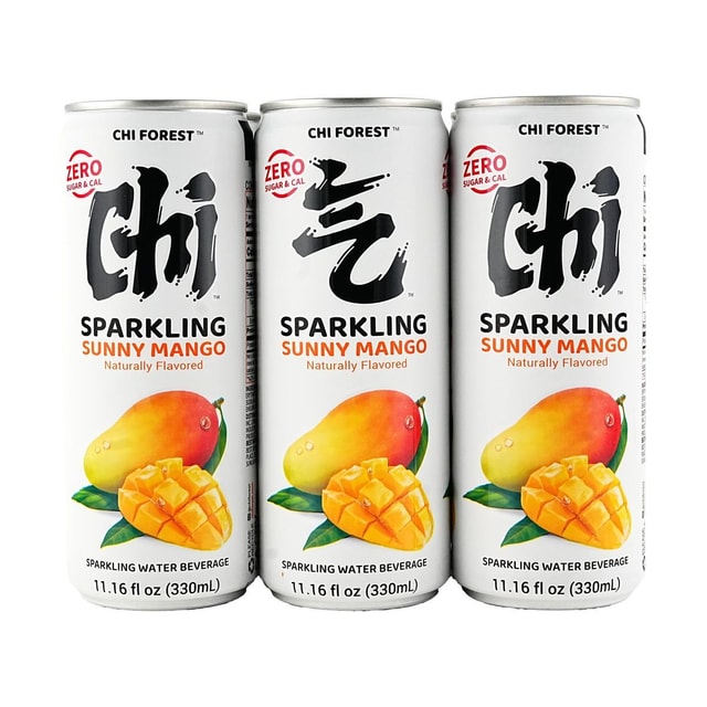 Chi Forest Sparkling Water Sunny Mango Flavor,  Soda Beverage,11.16 fl oz * 6 Pack