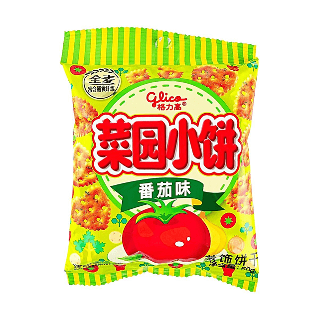 GLICO.CN Garden Crackers, Tomato Flavor, 1.76 oz
