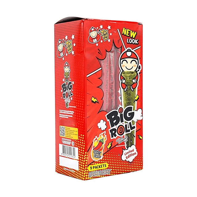 TAO KAE NOI Big Roll Grilled Seaweed Roll Spicy Flavor 9pc, 0.79 oz