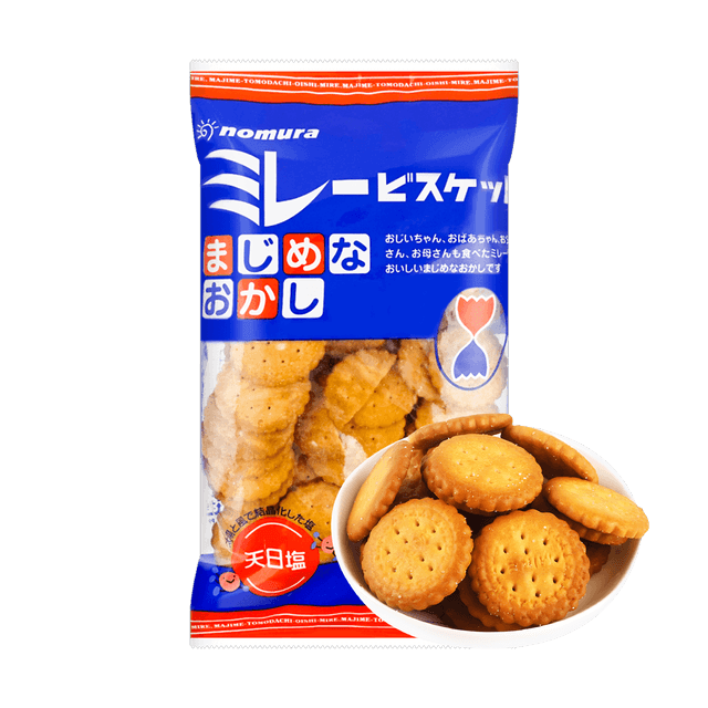 NOMURA Majime Millet Biscuits, Mild Sweet Salty Buttery Biscuits,4.58 oz
