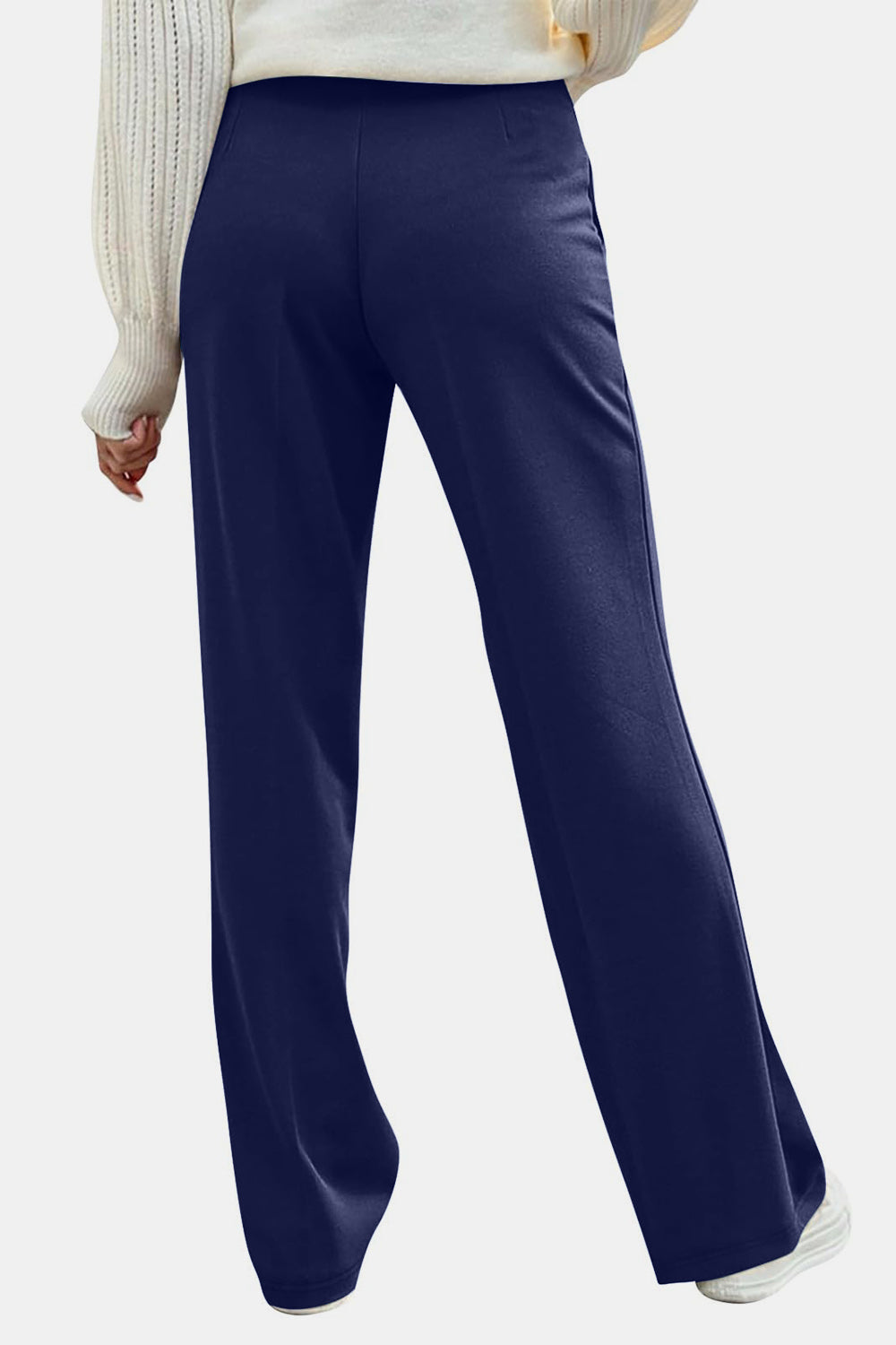 Decorative Button High Rise Pants