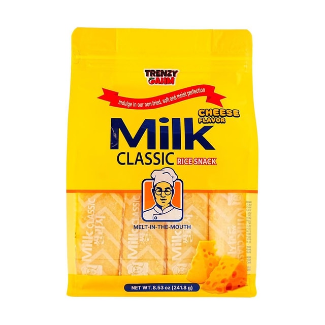 TRENZY GAHM Milk Classic Rice Cracker Cheese Flavor, 8.53 oz【Non Fried】