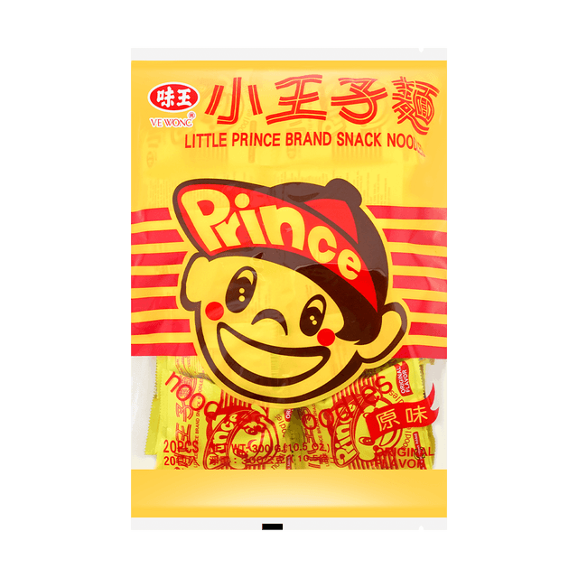 VE WONG Prince Crispy Noodle Snacks,Original Flavor, 20pcs, 10.58 oz