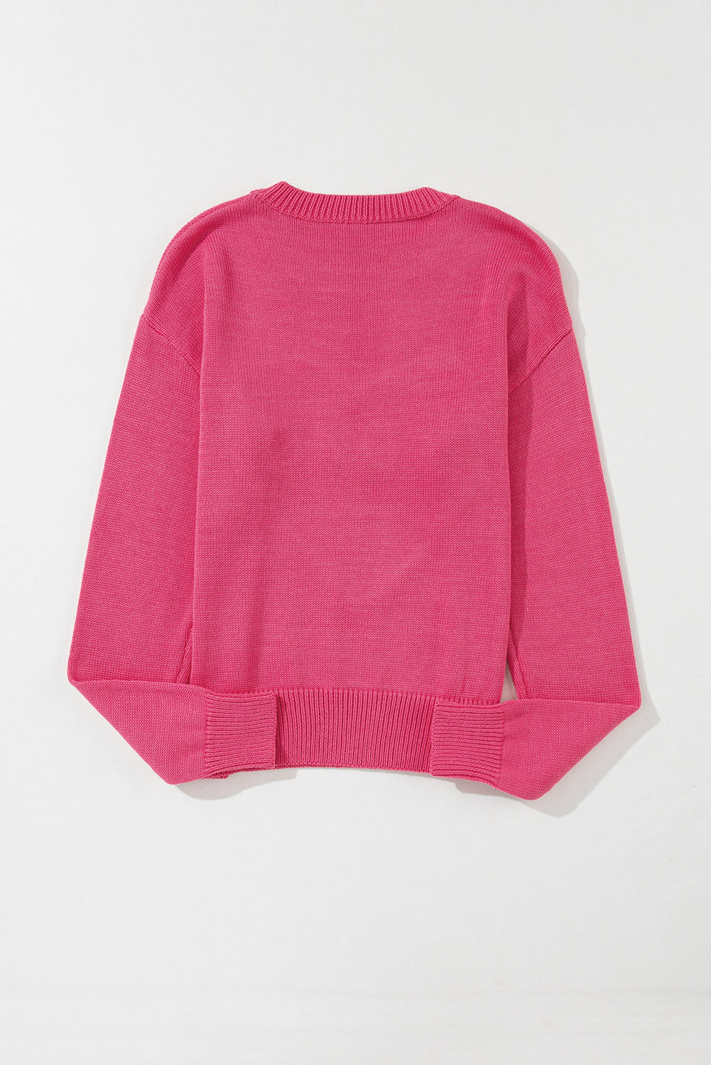 XOXO Round Neck Drop Shoulder Sweater