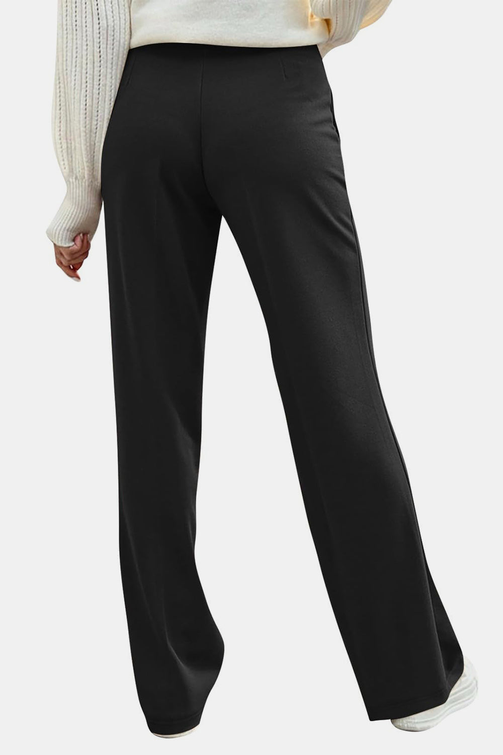 Decorative Button High Rise Pants