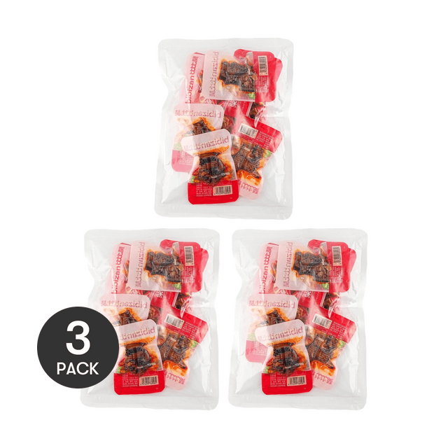 BiBiZan Firewood Tofu, Spicy Flavor, 10 packs 3.5 oz *3【3 Packs】