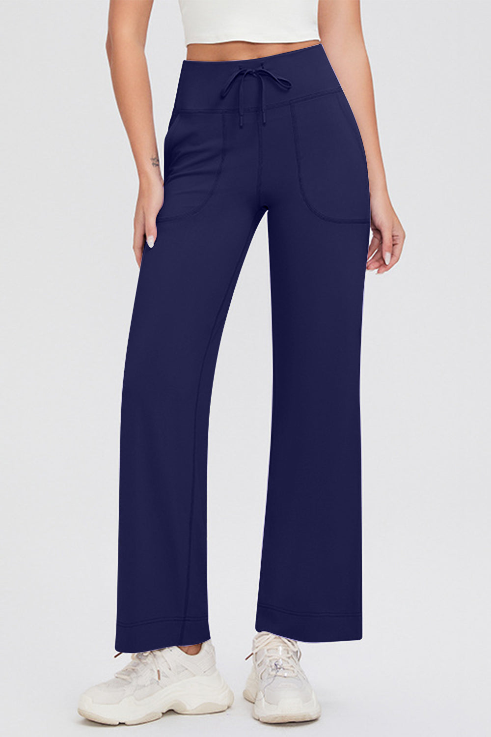 Basic Bae Full Size Drawstring High Waist Pants with Pockets