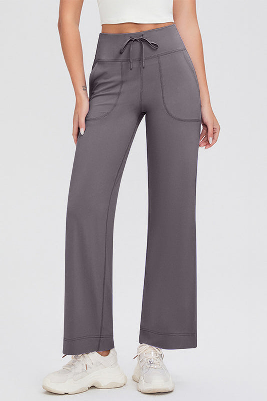 Basic Bae Full Size Drawstring High Waist Pants with Pockets