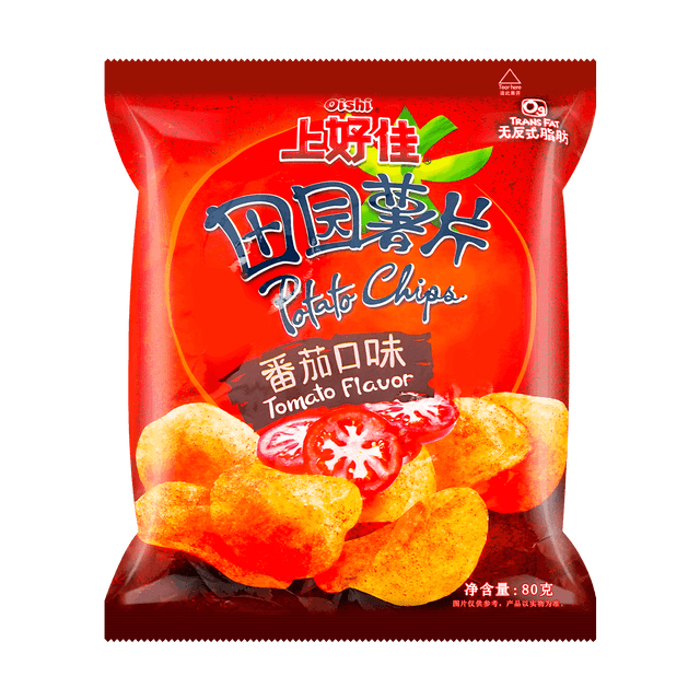 OISHI Potato Chips Tomato Ketchup Flavor, 2.82 oz